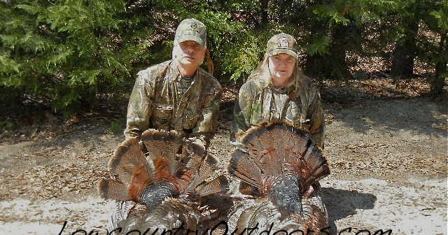 Lowcountry outdoors Husband and wife tag team two gobblers